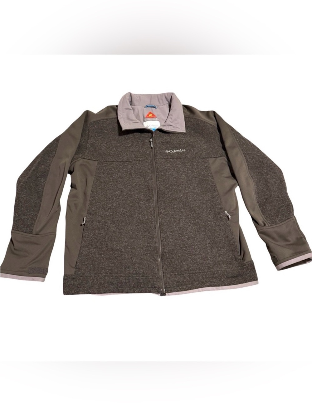 Columbia Omni-Wind Jacket Wool Blend Softshell Men’s XL Thermal Heat gray
